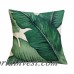 Plantas tropicales hoja de palma hojas verdes Monstera cojín Flor del hibisco cojín decorativo funda de almohada de lino Beige ali-01427377